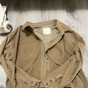 Thread & Supply Brown Corduroy Shirt Jacket